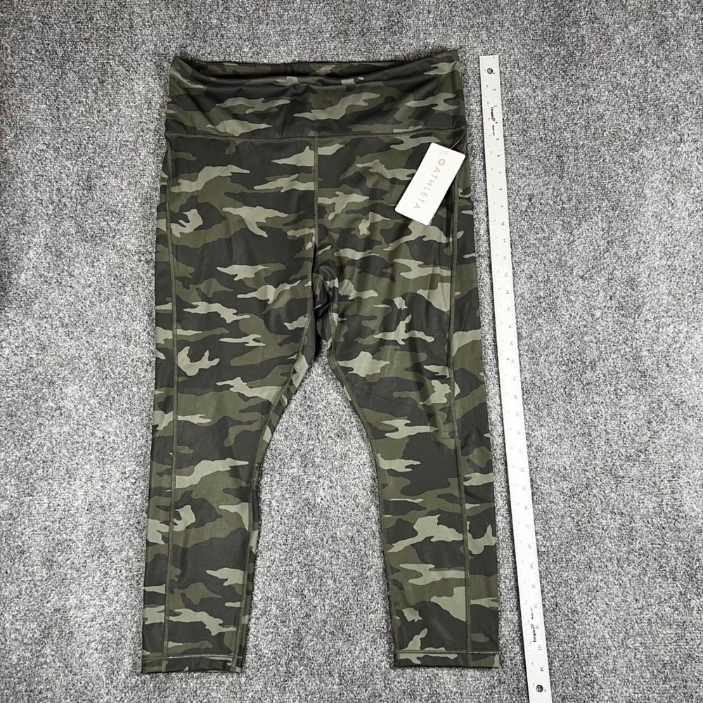 Athleta Ultimate Camo 7/8 Tight Olive Green Camouflage Leggings 2X 531773-01-2